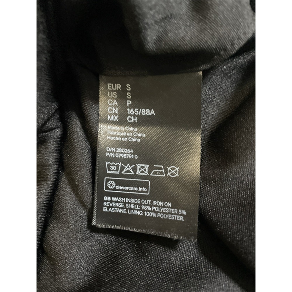 H&M Women Top S Black Sequin Short Sleeve Round Neck Pullover Elegant Party Chic - Picture 5 of 7